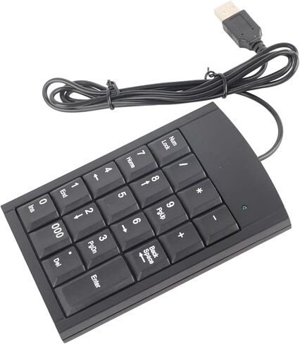 Ultra Slim USB Numeric Keypad Portable 19 Keys Number Pad Plug and Play for Laptop Desktop PC Notebook in Saudi Arabia