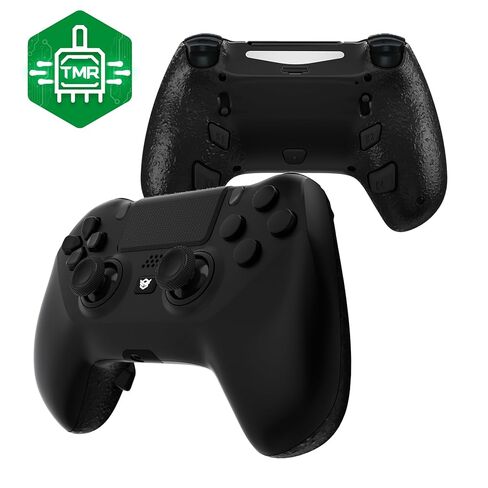 HEXGAMING HYPER Wireless Controller with TMR Sticks Compatible with ps4-4 Remappable Buttons, Triggers Stop, Swappable Thumbsticks - Black Red in Saudi Arabia