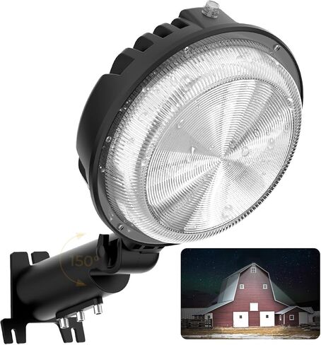 ضوء الحظيرة LED، 150 وات 20000 لومن أضواء منطقة الفناء من الغسق إلى الفجر إضاءة خارجية مع خلية ضوئية مطورة 6500 ك زاوية قابلة للتعديل ضوء النهار IP66 أضواء الشوارع المقاومة للماء للأمن/المزرعة/المرآب in Kuwait