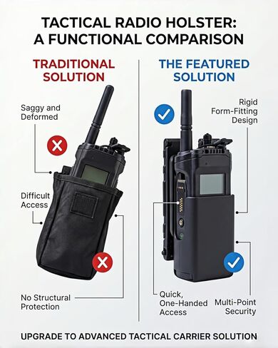 Holsters - Model 5001 Portable Radio Case, Radio Holster Compatible with Motorola APX6000 & APX8000 Radios | Nylon MOLLE Radio Holder for Vest Duty Belt Two-Way Radio Case in Saudi Arabia