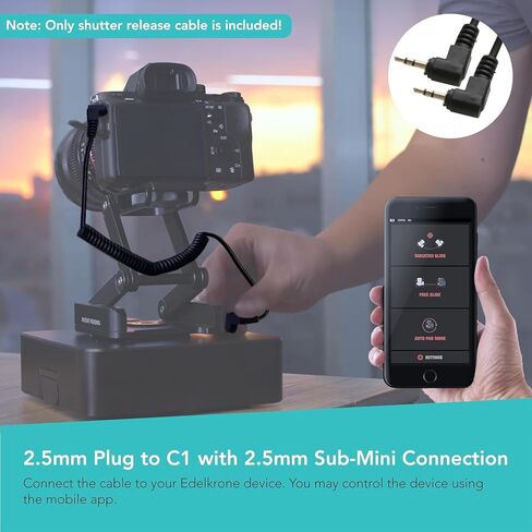 Foto&Tech 2.5mm C1 Remote Control Shutter Release Cable Cord, Compatible with Miops Trigger and Canon EOS R6 Mark III in Saudi Arabia