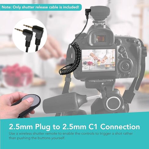 Foto&Tech 2.5mm-C1 Remote Control Shutter Release Cable Cnon EOS R6 Mark III (13-in Coiled) in Saudi Arabia