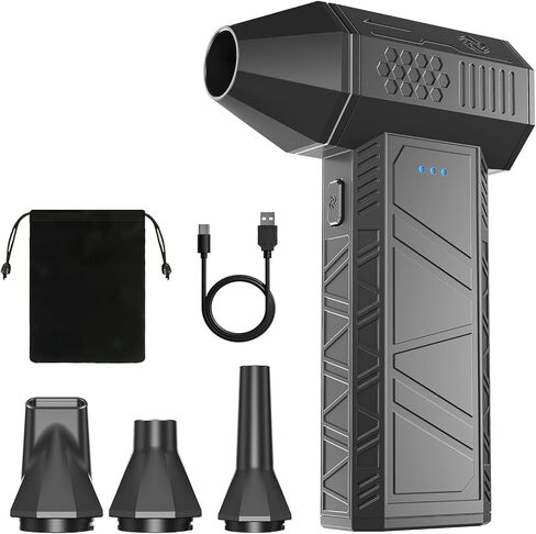 YOTON Compressed Air Duster 110,000 RPM, Cordless Electric Air Duster Replaces Canned Air Spray, Rechargeable 3-Gear Keyboard Cleaner, Air Blower for Computer, Electronics, Camera, Car & Outdoor in Saudi Arabia