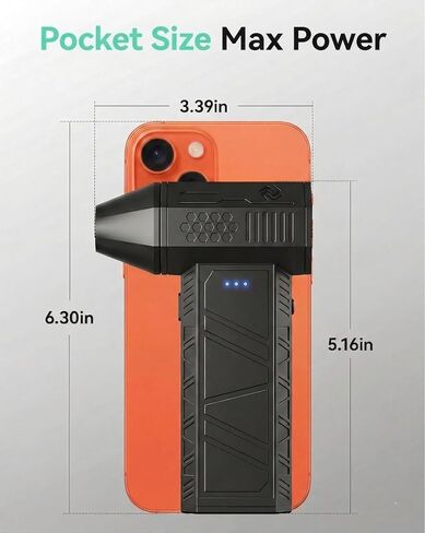 YOTON Compressed Air Duster 110,000 RPM, Cordless Electric Air Duster Replaces Canned Air Spray, Rechargeable 3-Gear Keyboard Cleaner, Air Blower for Computer, Electronics, Camera, Car & Outdoor in Saudi Arabia