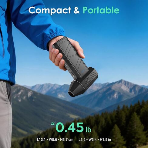 YOTON Compressed Air Duster 110,000 RPM, Cordless Electric Air Duster Replaces Canned Air Spray, Rechargeable 3-Gear Keyboard Cleaner, Air Blower for Computer, Electronics, Camera, Car & Outdoor in Saudi Arabia