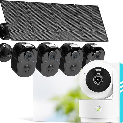Vicohome 4G6B Best 2K Solar Security Camera Wireless Outdoor System & 5G Wi-Fi Indoor Camera, Home Wireless Security Cam, Audible Alarm, Easy to Setup, Human Detection,Two Way Audio,180 Days Care Plan in Saudi Arabia