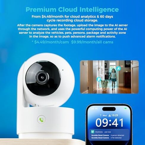 Vicohome 4G6B Best 2K Solar Security Camera Wireless Outdoor System & 5G Wi-Fi Indoor Camera, Home Wireless Security Cam, Audible Alarm, Easy to Setup, Human Detection,Two Way Audio,180 Days Care Plan in Saudi Arabia