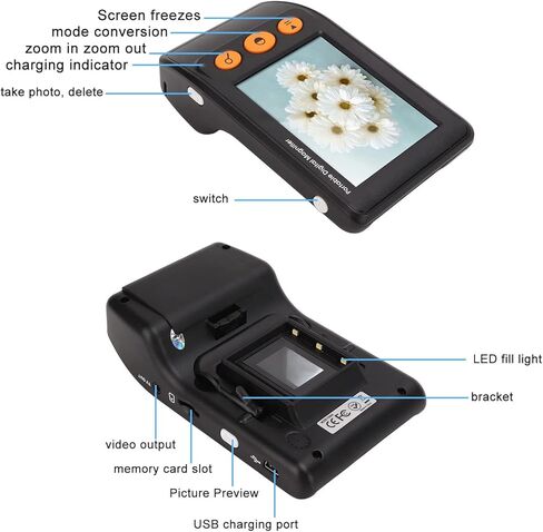 Tyenaza Digital Video Magnifier, 3.5in LCD Screen Electronic Video Magnifier 2X to 25x Zoom Handheld Magnifier Reading Aids for Low Vision in Saudi Arabia