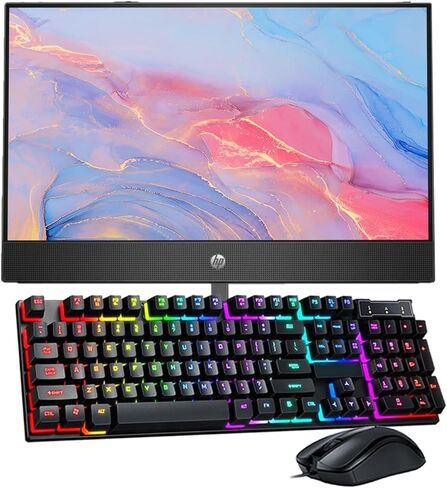 كمبيوتر مكتبي HP ProOne 600 G4 الكل في واحد 21.5 بوصة FHD، Intel Core i3-8100 3.6 جيجا هرتز، ذاكرة الوصول العشوائي 8 جيجا، 256 جيجا SSD، لوحة مفاتيح وماوس، USB-C، WiFi & BT، Windows 11 Pro (متجدد) in Saudi Arabia