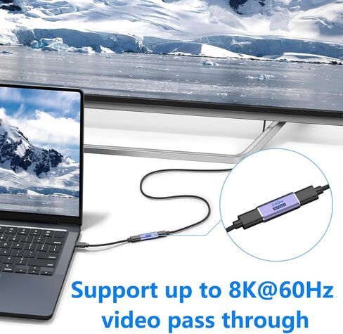 Meliya 3 Pack USB C Coupler, 240W USB C Female to Female Adapter Extender Compatible for Thunderbolt 4/3 Support up to 240W Fast Charging & 40Gbps Data Transfer and 8K@60Hz Video in Saudi Arabia