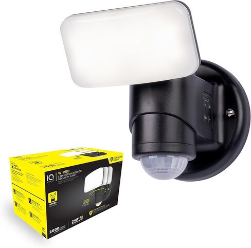 Wired Motion Security Light with Dynamic Tracking Technology, 2000 Lumens LED, 240° Sensor, White, 50 ft Range in Saudi Arabia