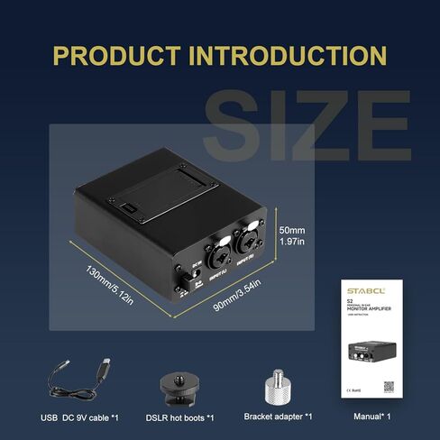Professional in Ear Monitor Amplifier with Double Channel Input, Portable Headphone Amplifier with XLR and 6.35mm TRS Input, Iem Headphone Amp with Mono & Stereo for Keyboardists, Drummers, Guitar in Saudi Arabia