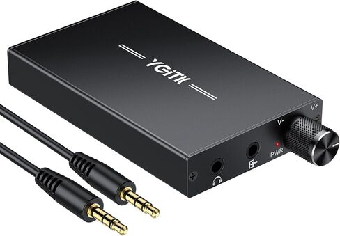 16-300Ω Headphone Amplifier Portable - HiFi 3.5MM Rechargeable Headphone Amp with 2-Stage Gain Switch,Volume Knob, Aluminum Frosted Surface, Compatible with Phone, iPad, PC, PS4/5,MP3/4 Players in Saudi Arabia