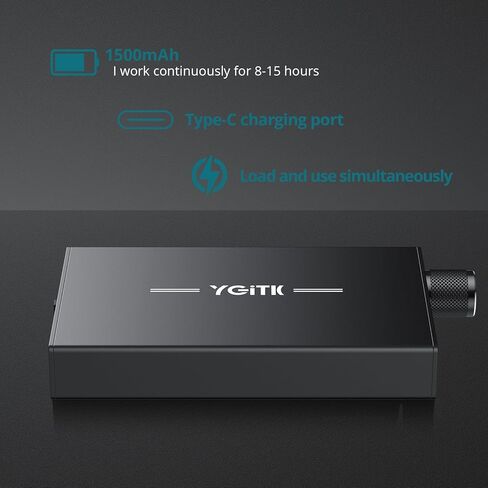 16-300Ω Headphone Amplifier Portable - HiFi 3.5MM Rechargeable Headphone Amp with 2-Stage Gain Switch,Volume Knob, Aluminum Frosted Surface, Compatible with Phone, iPad, PC, PS4/5,MP3/4 Players in Saudi Arabia