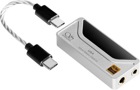 SHANLING UA4 Headphone Amplifier, Portable USB DAC AMP, Support MQA 16X,768kHz DSD512,High Driving Power for Android/iOS/Mac/Windows,Dongle Volume Control,3.5/4.4mm up to 237mW@32Ω Output (Titanium) in Saudi Arabia