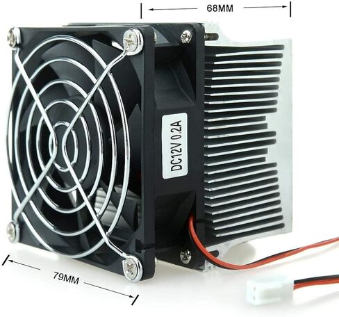 Aluminium Heatsink Cooling Fan with 44mm Lens 60 Degree for 50W-100W LED Chip (3.11" L x 3.11" W x 29mm H - Floodlight, Plant Growth Light) in Saudi Arabia