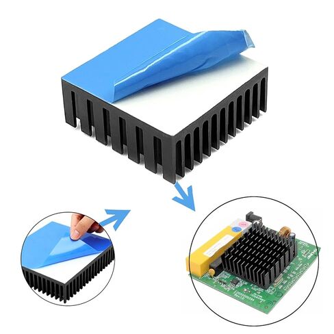 6PCS Heatsink Kit 31x31x12mm Aluminum Heat Sink with 3M Thermal Conductive Adhesive Tape, 1.22"x1.22"x0.47" Cooling Fin Cooler for Stepper Driver MOSFET VRM Power Amplifier IC GPU VGA RAM in Saudi Arabia