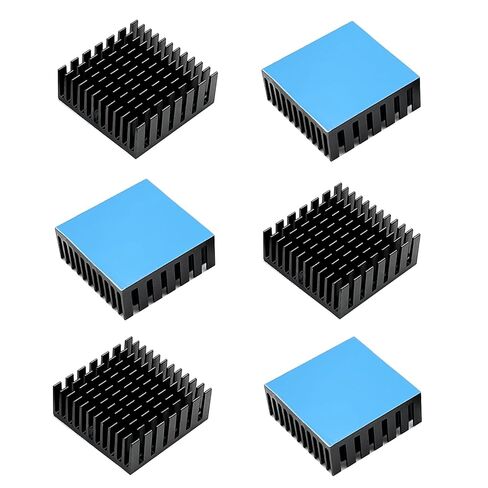6PCS Heatsink Kit 31x31x12mm Aluminum Heat Sink with 3M Thermal Conductive Adhesive Tape, 1.22"x1.22"x0.47" Cooling Fin Cooler for Stepper Driver MOSFET VRM Power Amplifier IC GPU VGA RAM in Saudi Arabia