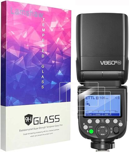 Lamshaw Compatible with Godox V860III Screen Protector, [3 Pack] 9H Tempered Glass Screen Protector Film Compatible for Godox V1, V850III, V860III, TT685II Flash (3 Pack) in Saudi Arabia