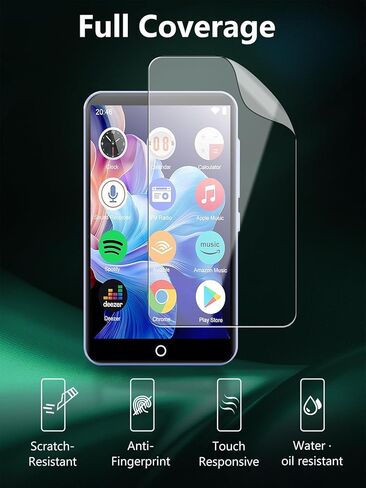 [4 عبوات] واقي شاشة مشغل MP3 Conrain M301 - طبقة PET فائقة الوضوح مع صلابة 6H، طبقة واقية عالية الدقة مضادة للخدش وخالية من الفقاعات لمشغل الموسيقى Conrain M301 in Saudi Arabia