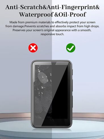 واقي شاشة مكون من قطعتين لمشغل MP3 HiBy R1 HiFi، زجاج مقسى بصلابة 6H، مضاد لبصمات الأصابع، مضاد للخدش، سهل التركيب، شفاف عالي الدقة in Kuwait