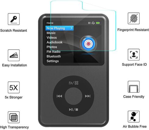 3 Pack for innioasis Y1 MP3 Player Screen Protector, HD Clear Anti-fingerprint Anti-Scratch Case-Friendly Soft TPU Screen Protector Flim Compatible with innioasis Y1 2.4" Music MP3 Player in Saudi Arabia