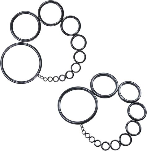 Dnyta Fishing Rod Eyelet Repair Kit- 28 Pcs Fishing Ceramic Rings Replacement Set,14 Sizes Pole Rod Tip Eyes Repair Accessories (Outer diameter: 3.2mm-47mm) in Saudi Arabia