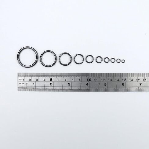 Dnyta Fishing Rod Eyelet Repair Kit- 28 Pcs Fishing Ceramic Rings Replacement Set,14 Sizes Pole Rod Tip Eyes Repair Accessories (Outer diameter: 3.2mm-47mm) in Saudi Arabia