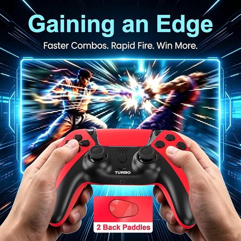 KentroGrip Alternative for Luna Controller for Fire TV Stick, Wireless Turbo Gamepad with ALPS Joysticks No Drift for Cloud Gaming, Rechargeable 1200mAh Power, 2 Back Buttons, Red in Saudi Arabia