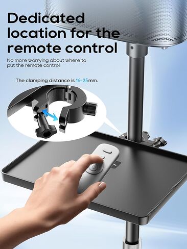 Projector Stand with Hidden Cable Management, Height Adjustable Floor Mount with 360° Rotation & 1/4" Screw, Compatible with Projector, Camera, Webcam for Home, Office & Outdoor Use (Black) in Saudi Arabia