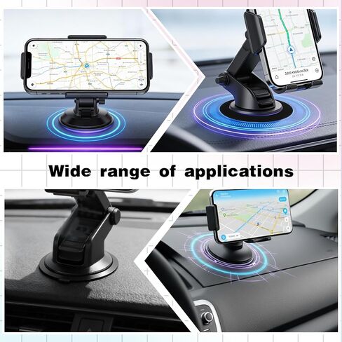 Dashboard Pad Mounting Disk Sticky Adhesive Replacement Kit, 5Pcs Reusable Picky Pad 2.75Inch Super Heat-Resistance Phone Suction Pads for Suction Cup Car Phone Holder Disc Windshield Dash Cam in Saudi Arabia
