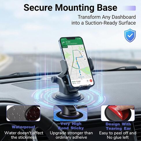 Dashboard Pad Mounting Disk Sticky Adhesive Replacement Kit, 5Pcs Reusable Picky Pad 2.75Inch Super Heat-Resistance Phone Suction Pads for Suction Cup Car Phone Holder Disc Windshield Dash Cam in Saudi Arabia