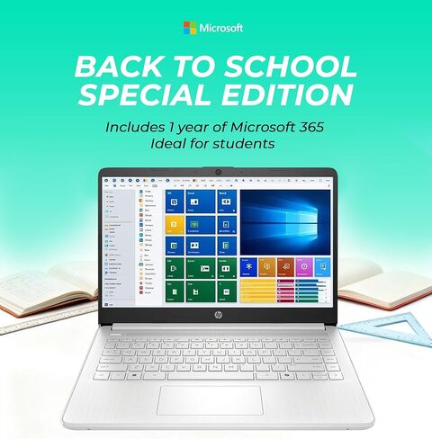 HP Ultrabook Laptop with Copilot AI • 2026 Edition • Intel 4-Core N150 CPU • 128GB SSD • Microsoft 365 • Windows 11 • Thin & Portable • w/o Mouse in Saudi Arabia