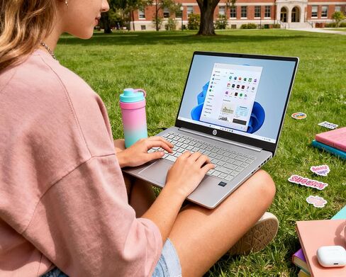 HP Ultrabook Laptop with Copilot AI • 2026 Edition • Intel 4-Core N150 CPU • 128GB SSD • Microsoft 365 • Windows 11 • Thin & Portable • w/o Mouse in Saudi Arabia