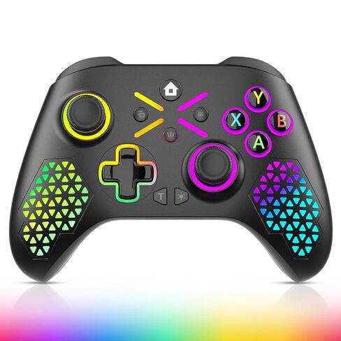Gamrombo Wireless Gaming Controller Compatible with Xbox One S/X, Xbox Series X/S Windows 10/11 PC Gaming Controller with Adjust RGB Light/Audio Jack/Turbo/Macro/Dual Shock in Saudi Arabia