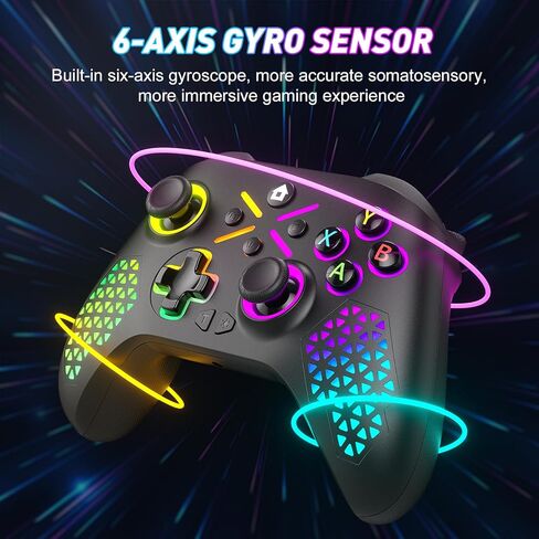 Gamrombo Wireless Gaming Controller Compatible with Xbox One S/X, Xbox Series X/S Windows 10/11 PC Gaming Controller with Adjust RGB Light/Audio Jack/Turbo/Macro/Dual Shock in Saudi Arabia