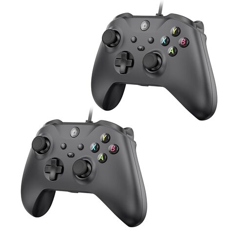 وحدة تحكم سلكية IWGAME لجهاز X-BOX ONE، تدعم وظيفة Turbo، لوحة ألعاب مع مقبس صوت 3.5 مم واهتزاز مزدوج، متوافقة مع X-BOX One/One S/X، X-BOX Series S/X، الكمبيوتر الشخصي، IOS، منصات أندرويد، أسود (عبوتان) in Kuwait
