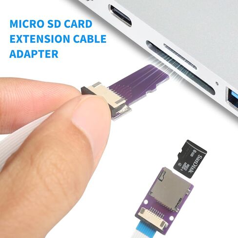 كابل تمديد Micro SD إلى Micro SD بطول 25 سم/9.8 بوصة، محول بطاقة ذاكرة قارئ بطاقات TF مرن من ذكر إلى أنثى من FFC، متوافق مع Raspberry Pi وArduino والطابعات ثلاثية الأبعاد، قطعتان in Saudi Arabia