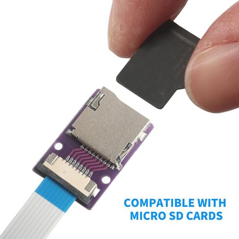 كابل تمديد Micro SD إلى Micro SD بطول 25 سم/9.8 بوصة، محول بطاقة ذاكرة قارئ بطاقات TF مرن من ذكر إلى أنثى من FFC، متوافق مع Raspberry Pi وArduino والطابعات ثلاثية الأبعاد، قطعتان in Saudi Arabia