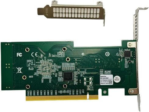 PCIe3.0 X16 to 4Port SFF-8654 8i Adapter, for GPU & NVMe SSD, PEX8749 PLX8749 Controller with Bifurcation Function, Applicable to Windows Server/Windows/linux/VMwareESX/ESXi/FreeBSD14/Ubuntu System in Saudi Arabia