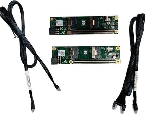 Built-in PCI Express X16 4.0 PCIE4.0 to SFF-8654 8I Slim SAS Adapter 2*SFF-8654 8I to PCI-E X8X8 Baseplate +2* SFF-8654 8I to SFF-8654 8I 70CM Intersection Cable in Saudi Arabia