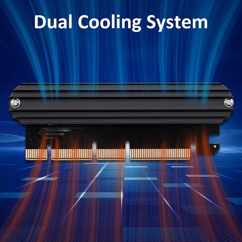M.2 NVMe PCIe 4.0 Adapter, 64Gbps High-Speed M.2 SSD to PCIe Express Card with Aluminum Heatsink, Supports PCIe 4.0/3.0/2.0, Compatible with M.2 NVMe SSDs (2280/2260/2242/2230), for Desktop PC in Saudi Arabia