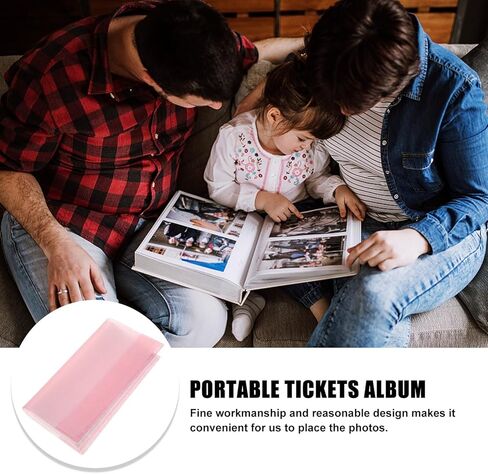 Tofficu Jelly Photo Album Binder 84-pocket Multi-functional Ticket and Business Card Organizer for Concert Lovers with Glitter Pink Large Capacity Storage in Saudi Arabia