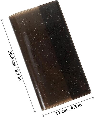 STOBAZA Jelly Photo Album Binder with 84 Pockets, Multifunctional Large Capacity Ticket and Business Card Holder, Black Glitter Portable Souvenir and Movie Tickets Collection Book in Saudi Arabia