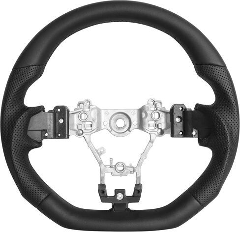 عجلة قيادة من ألياف الكربون الحقيقية لسوبارو WRX/WRX STI 2015-2021 خط تحديد المواقع باللون الأبيض على شكل حرف D بقاعدة مسطحة من جلد نابا الأصلي المثقوب in Saudi Arabia