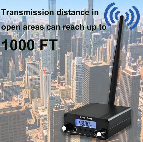 0.5W 0.1W Long Range FM Transmitter,Stereo Mini Radio Station with LCD & 3.5mm Audio Cable,for Drive-in Movies, Lights & Fireworks Shows,Church Parking Lots in Saudi Arabia