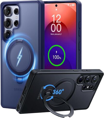 CASEKOO Cobalt Violet for Samsung Galaxy S26 Ultra Case with 360 Spin Magnetic Stand [Fit for MagSafe] [18FT MIL-STD Protection] Shockproof Invisible Ring Holder Matte Galaxy s26 Ultra Case 6.9'' in Saudi Arabia