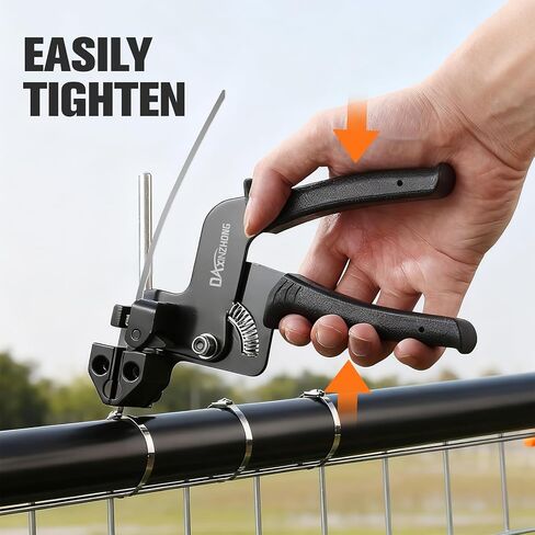 Heavy Duty 304 Stainless Steel Cable Tie Gun Kit - 100PCS 11.8" Metal Zip Ties (200LBS) + Industrial Scissors, UV Resistant Tool - Fence Ties, Exhaust Pipe, Chicken Coop, Industrial Use in Saudi Arabia