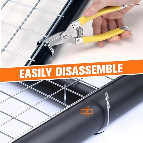 Heavy Duty 304 Stainless Steel Cable Tie Gun Kit - 100PCS 11.8" Metal Zip Ties (200LBS) + Industrial Scissors, UV Resistant Tool - Fence Ties, Exhaust Pipe, Chicken Coop, Industrial Use in Saudi Arabia