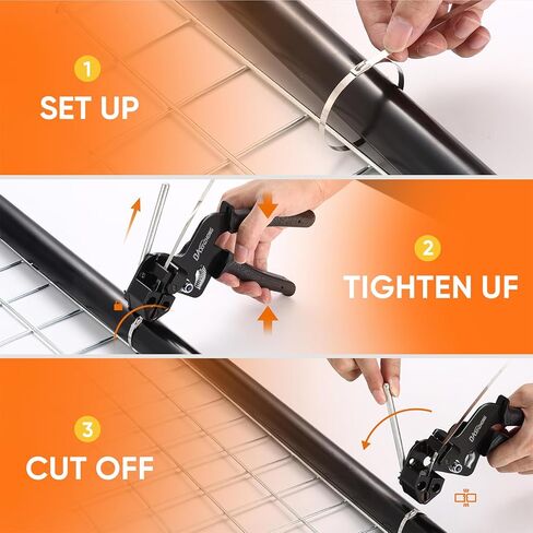 Heavy Duty 304 Stainless Steel Cable Tie Gun Kit - 100PCS 11.8" Metal Zip Ties (200LBS) + Industrial Scissors, UV Resistant Tool - Fence Ties, Exhaust Pipe, Chicken Coop, Industrial Use in Saudi Arabia
